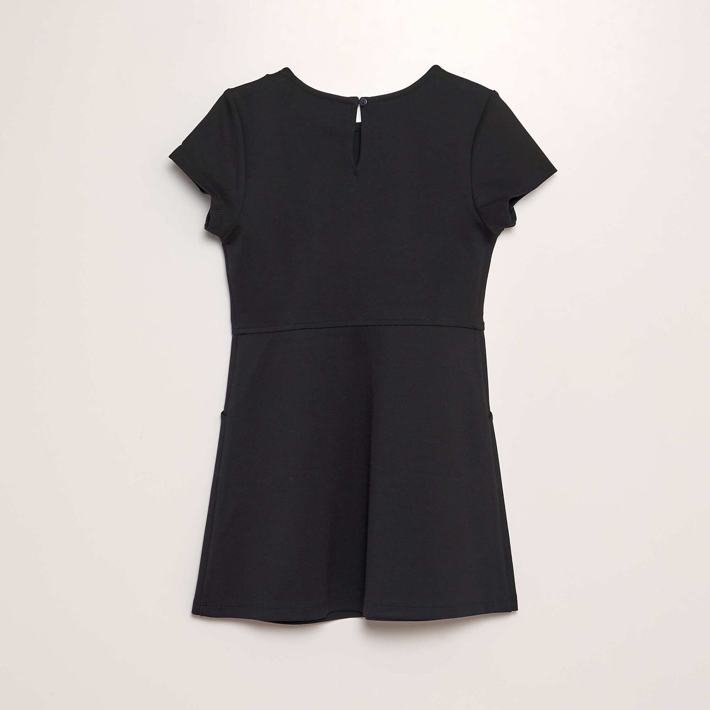 Flared jersey dress black