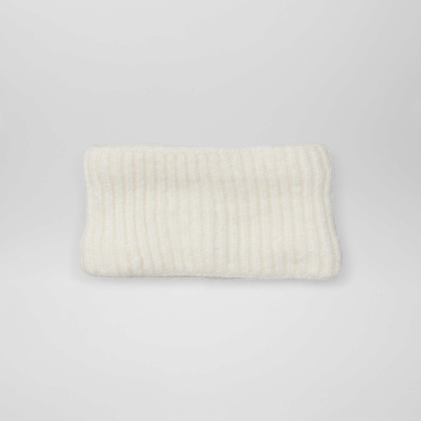 Double fleece hat + snood set WHITE