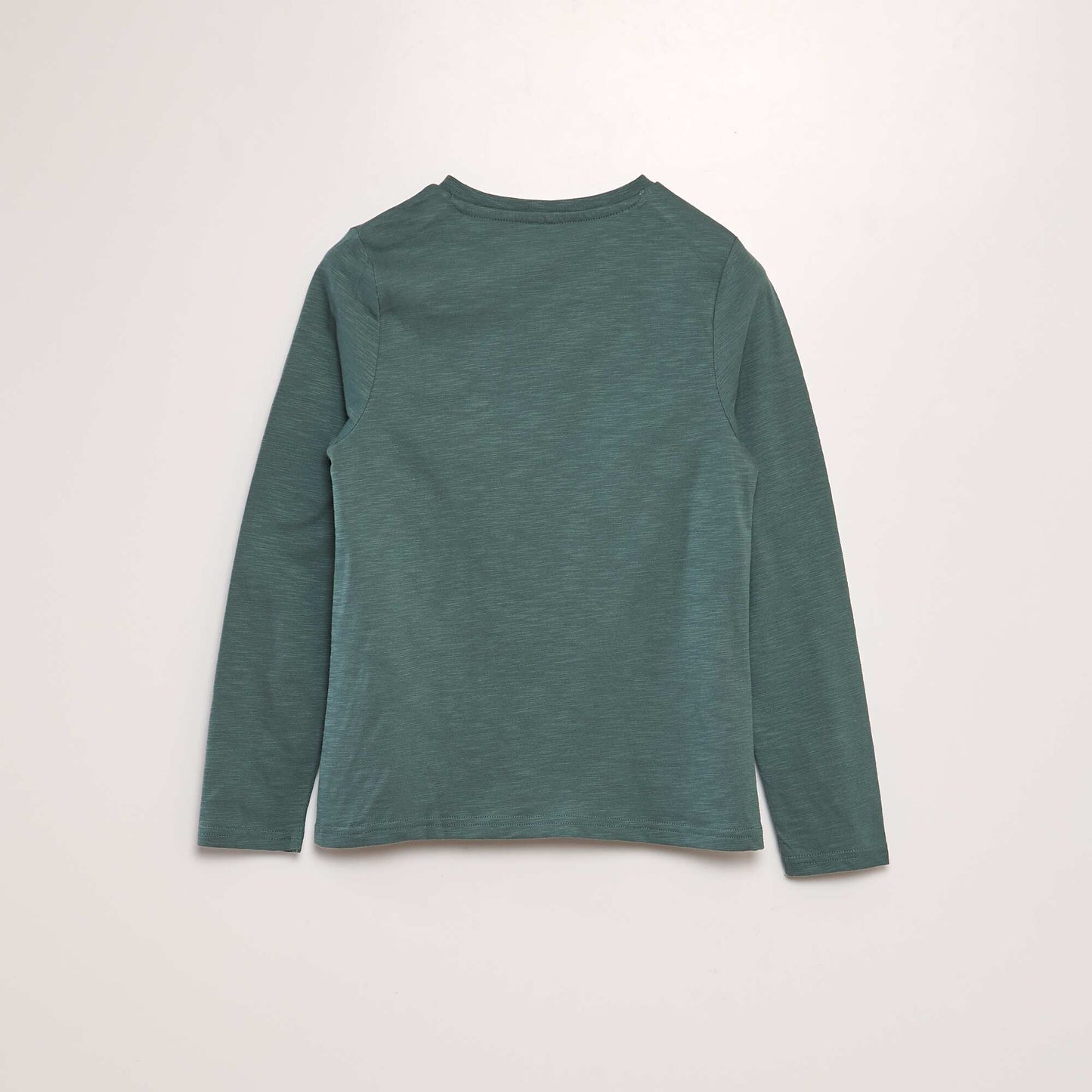 Henley collar T-shirt GREEN