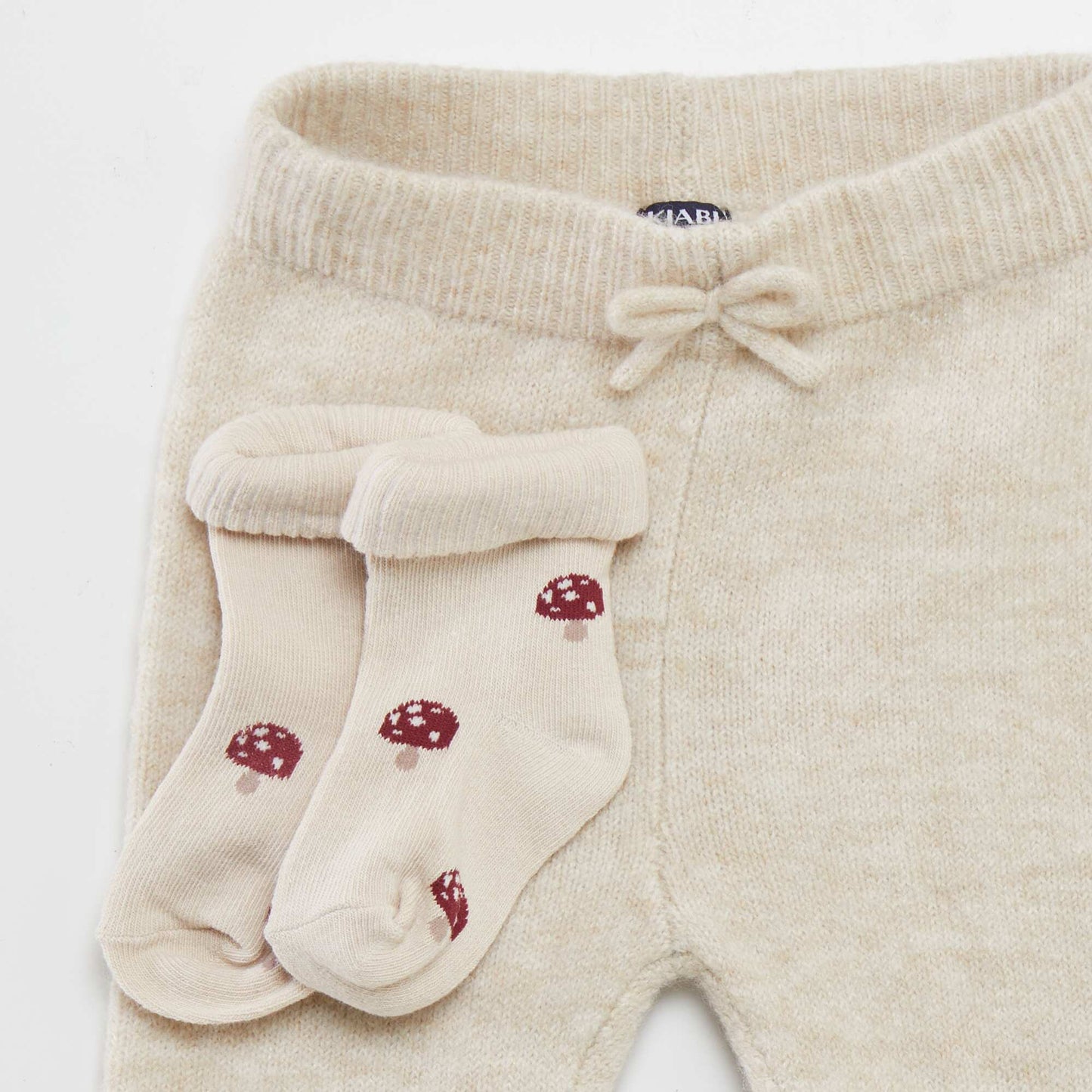 Knitted leggings + socks BEIGE