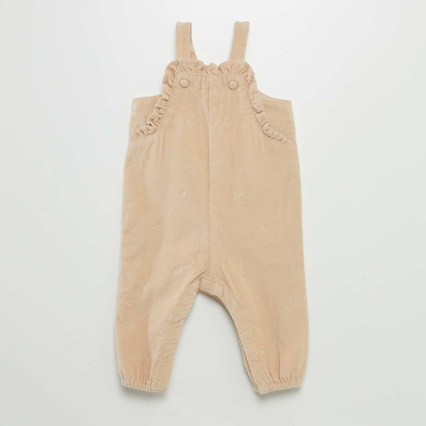 Corduroy dungarees BEIGE