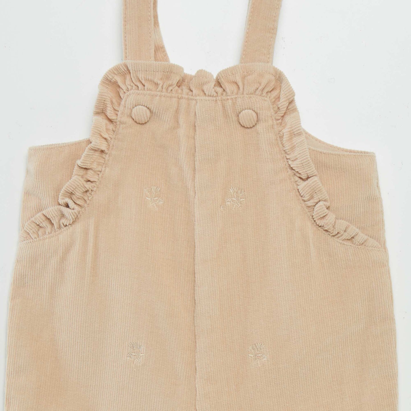 Corduroy dungarees BEIGE