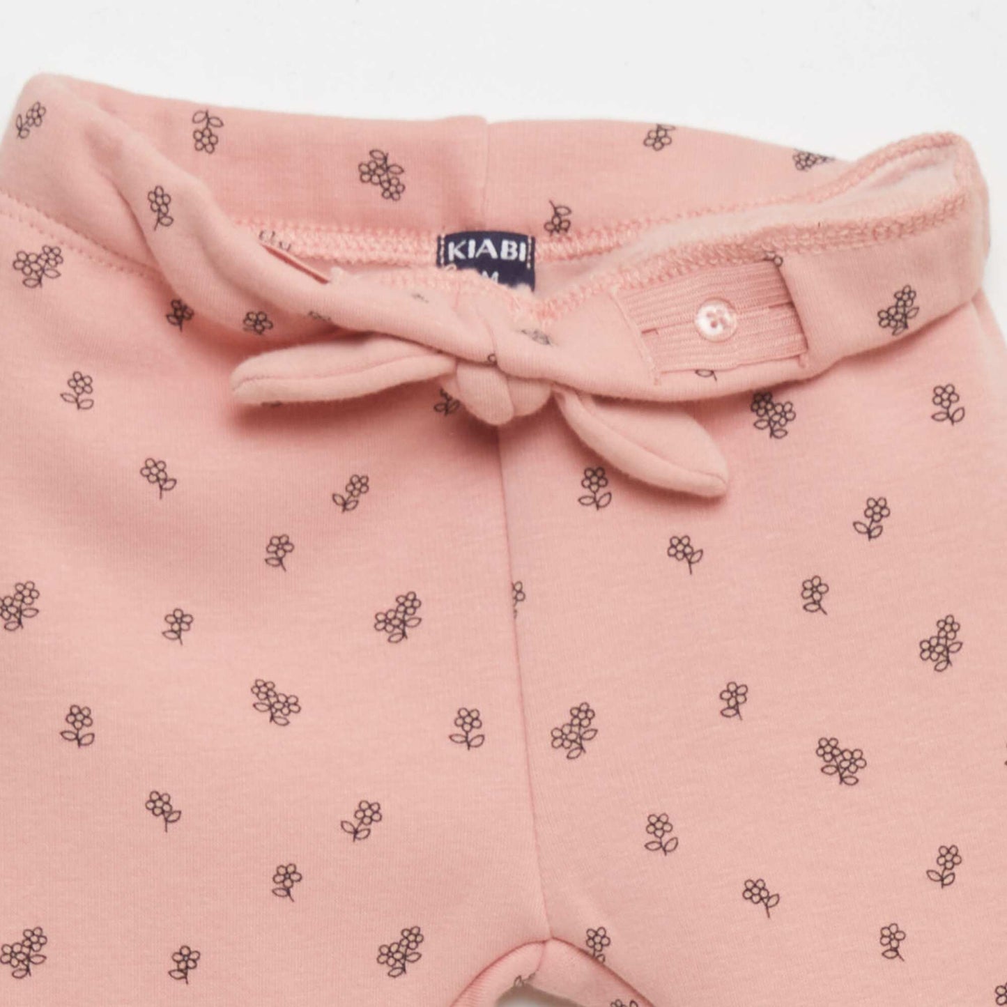 Sweatshirt fabric trousers with bow PINK