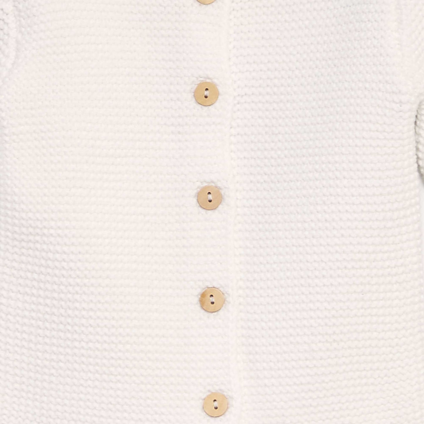 Plain knit cardigan WHITE