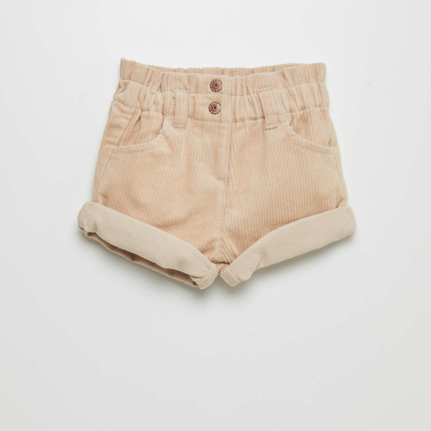 Corduroy paperbag shorts BEIGE