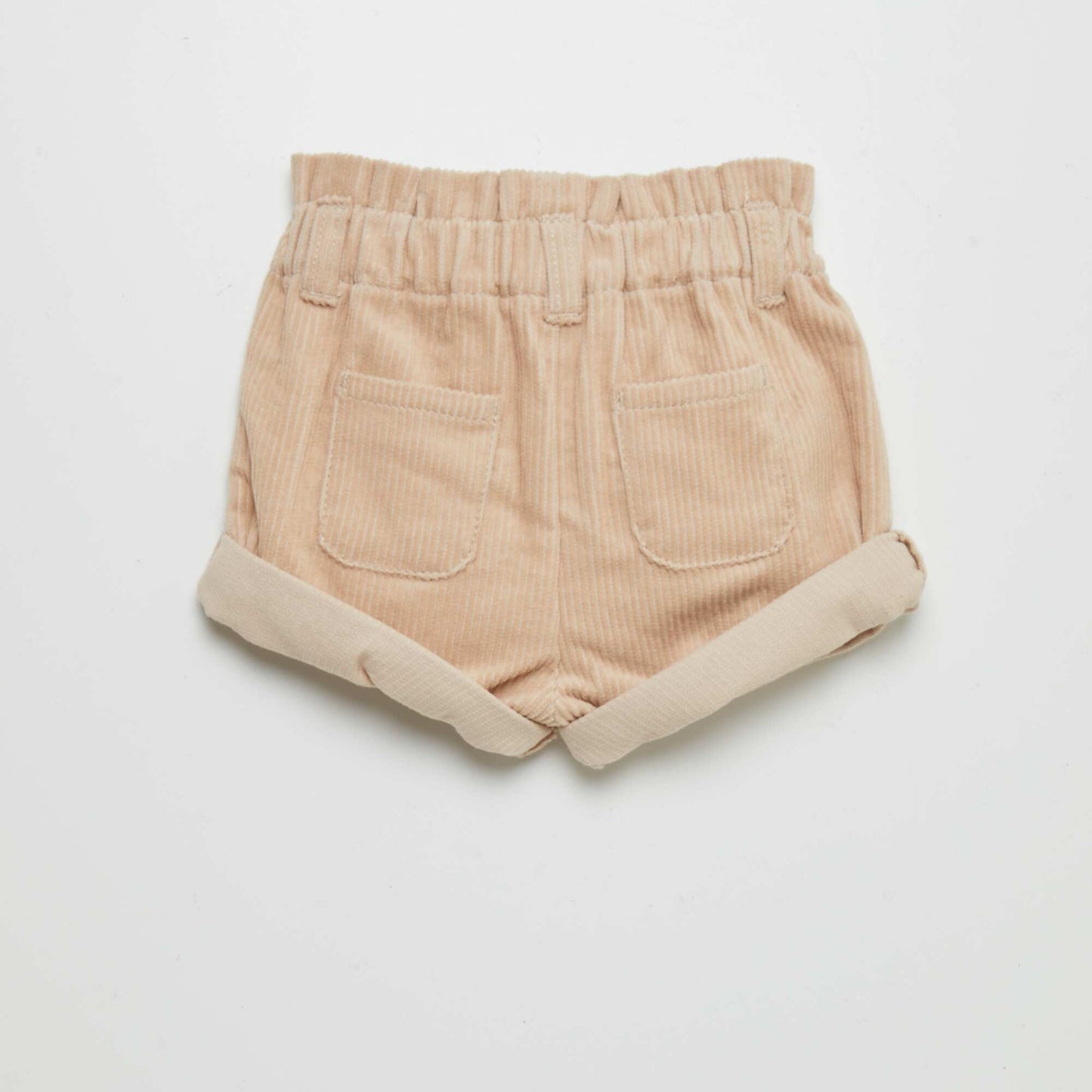 Corduroy paperbag shorts BEIGE