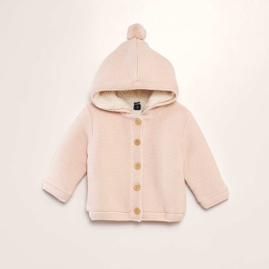 Sherpa-lined hoodie PINK