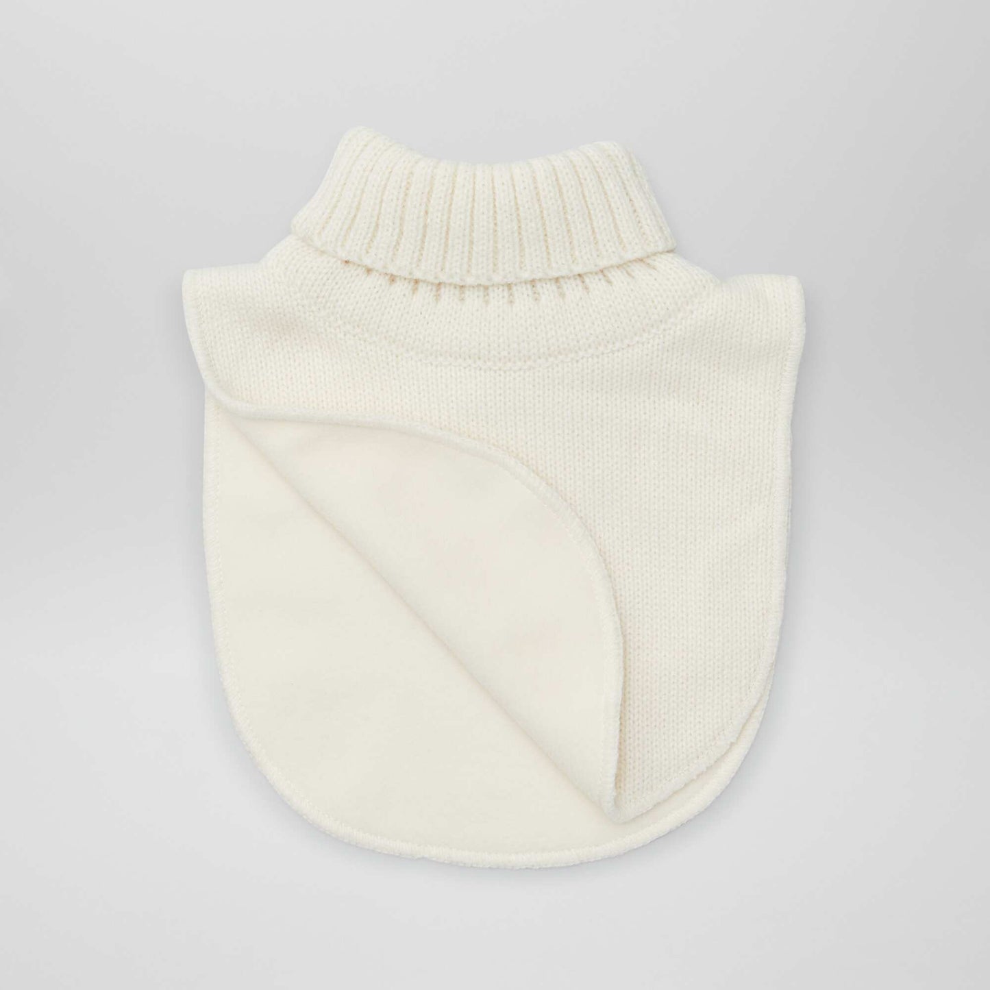 Roll neck snood WHITE