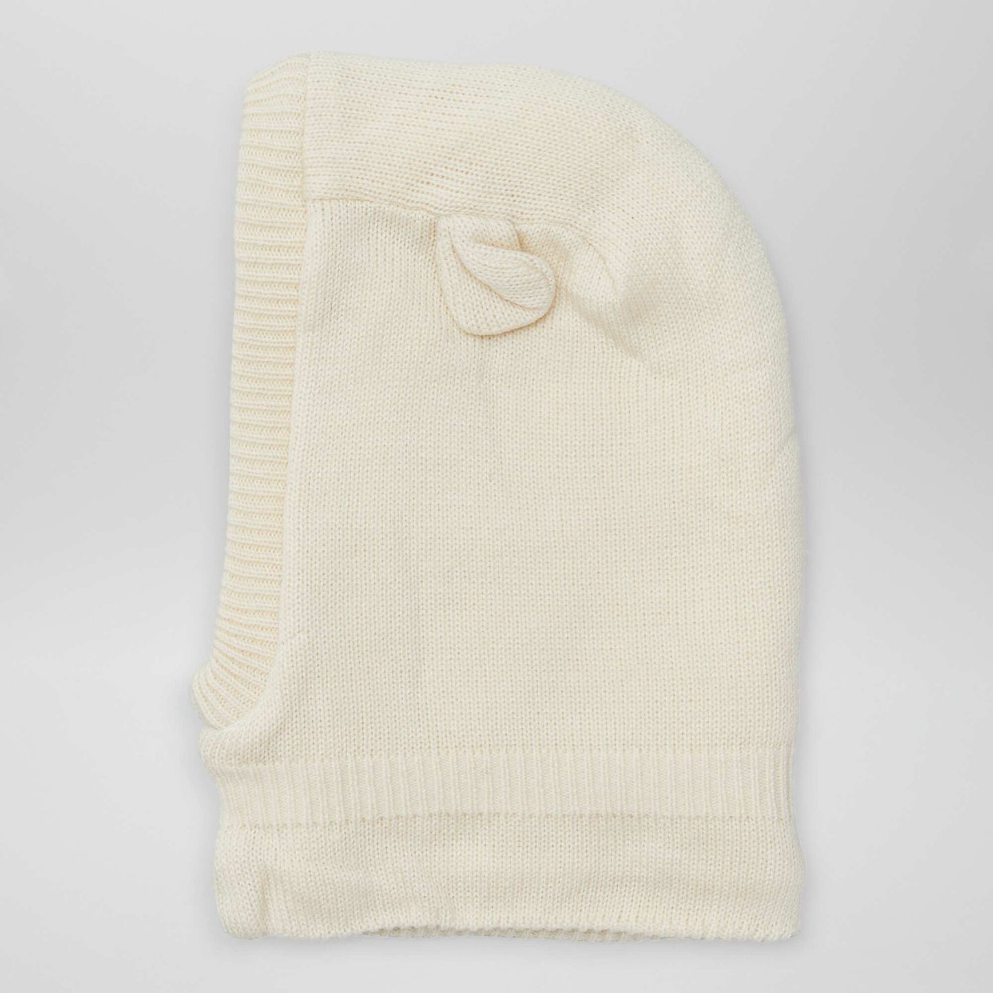 Balaclava with ears and sherpa lining WHITE