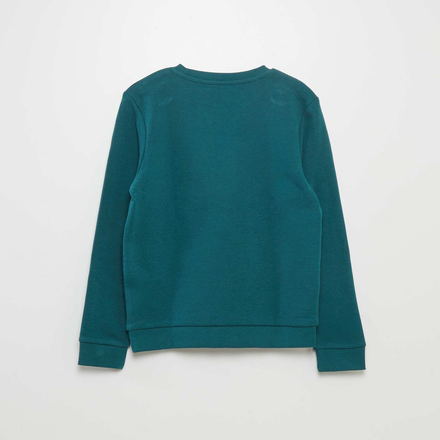 Printed round neck sweatshirt GREEN