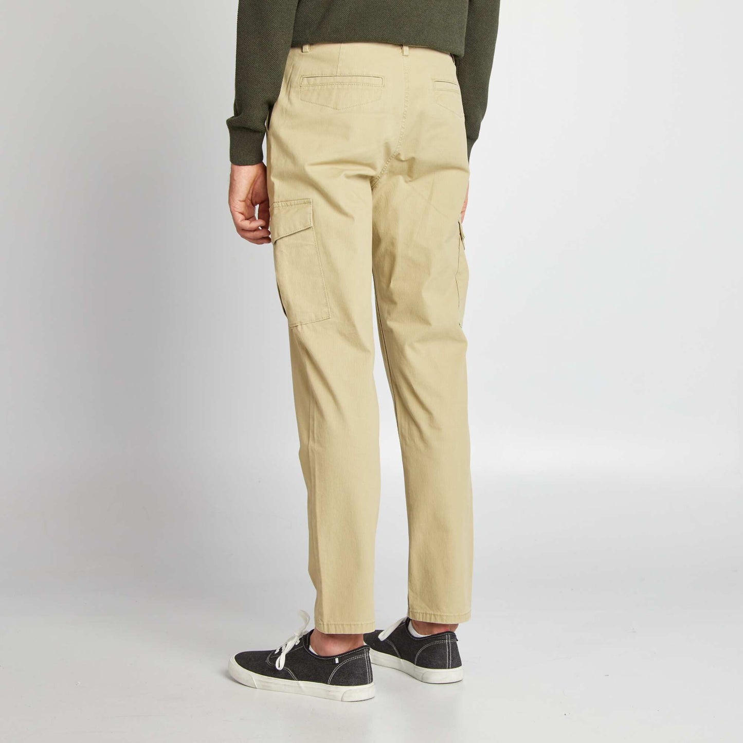 Multi-pocket slim-fit trousers GREEN