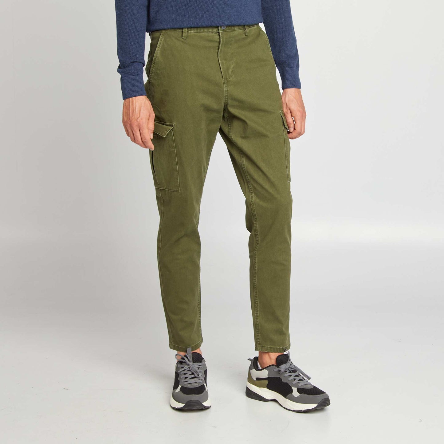 Multi-pocket slim-fit trousers KHAKI