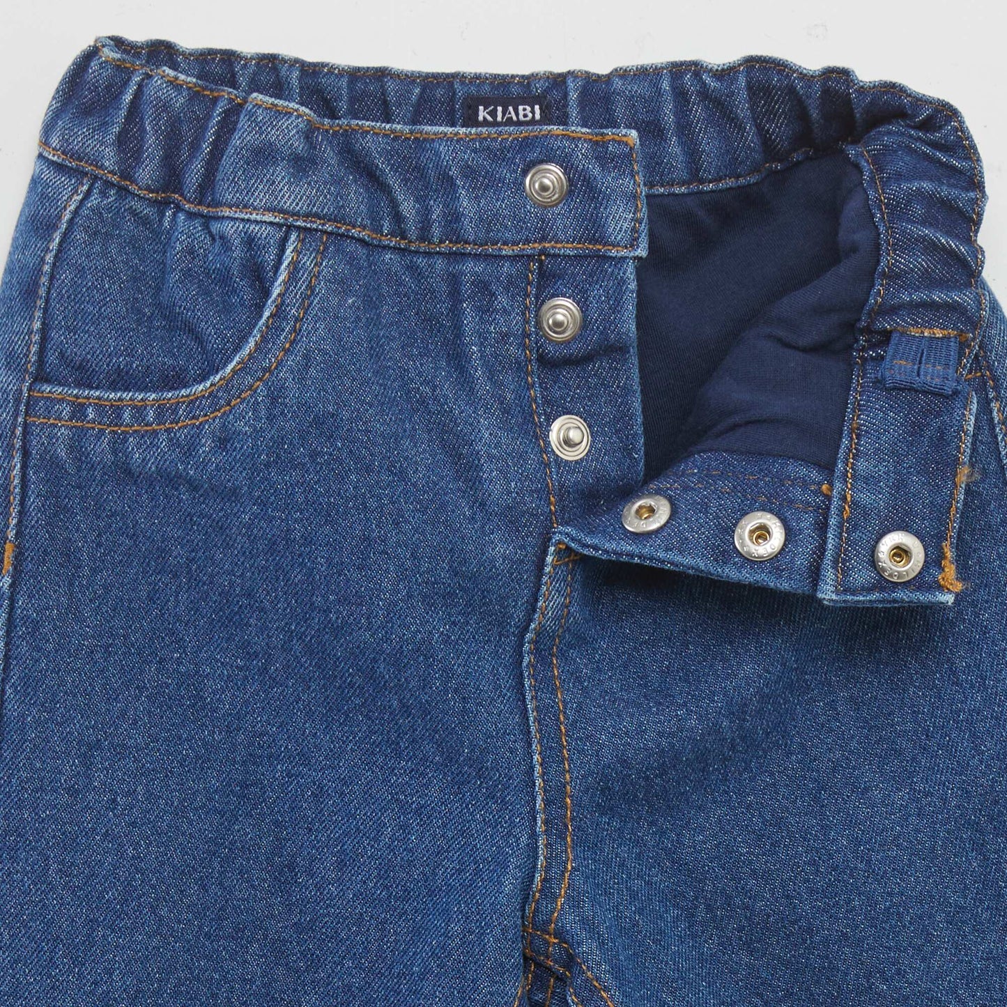 Denim trousers with buttons BLUE