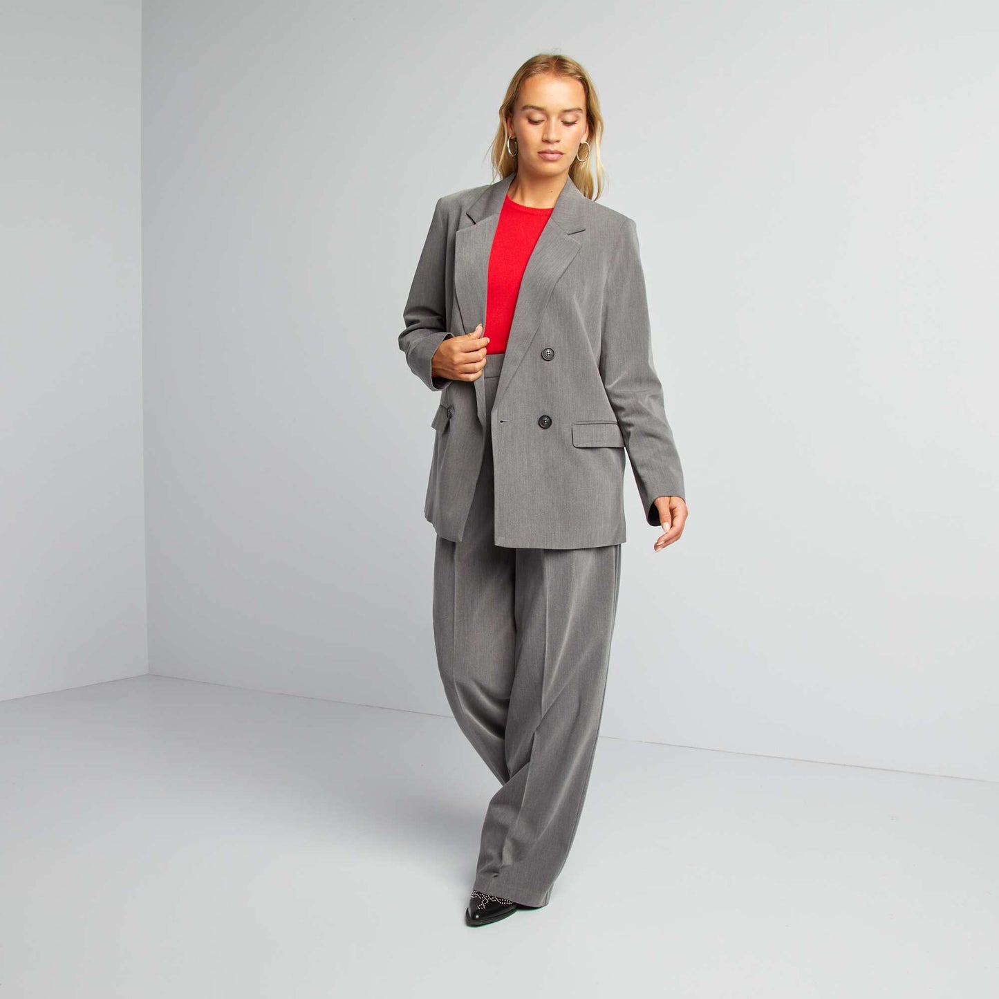 Loose-fit suit jacket GREY