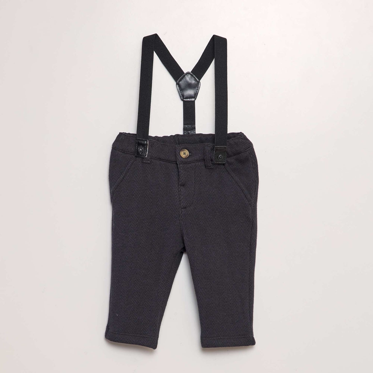 Stretch knit dungarees GREY