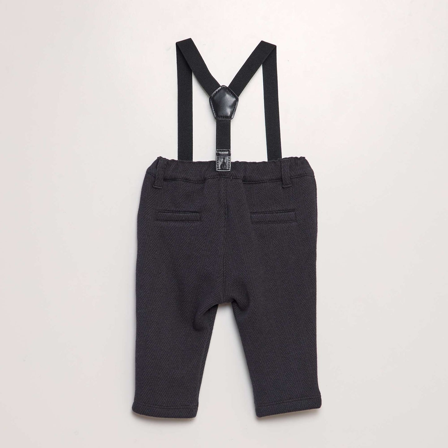 Stretch knit dungarees GREY