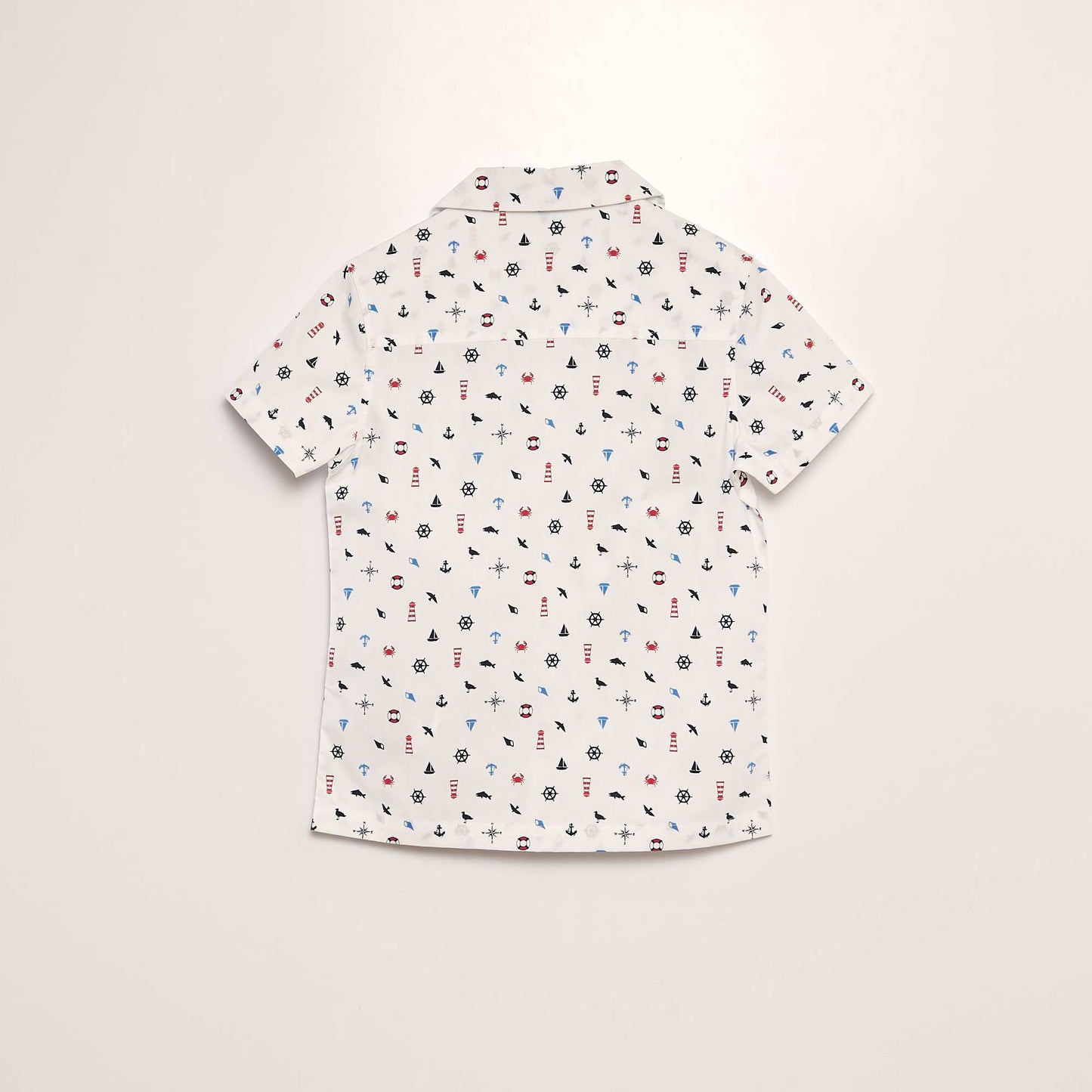 Poplin shirt with short sleeves WHITE