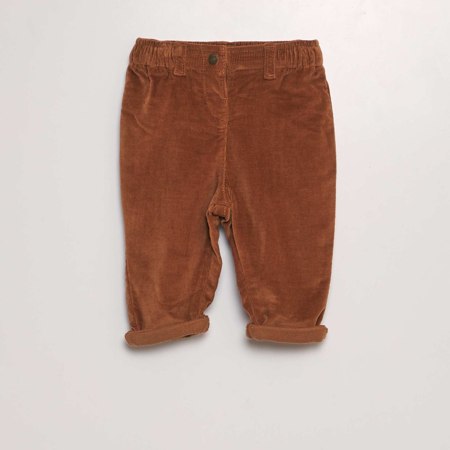 Corduroy paperbag trousers BROWN