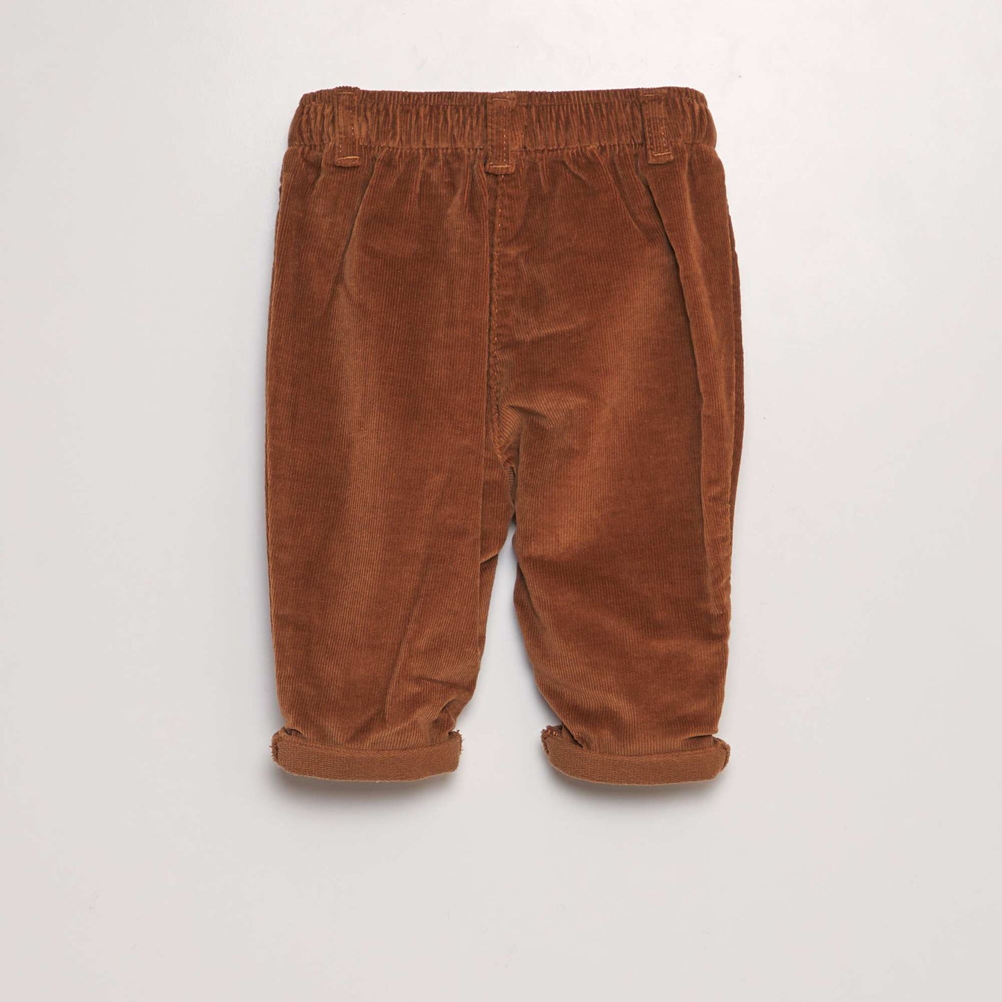 Corduroy paperbag trousers BROWN