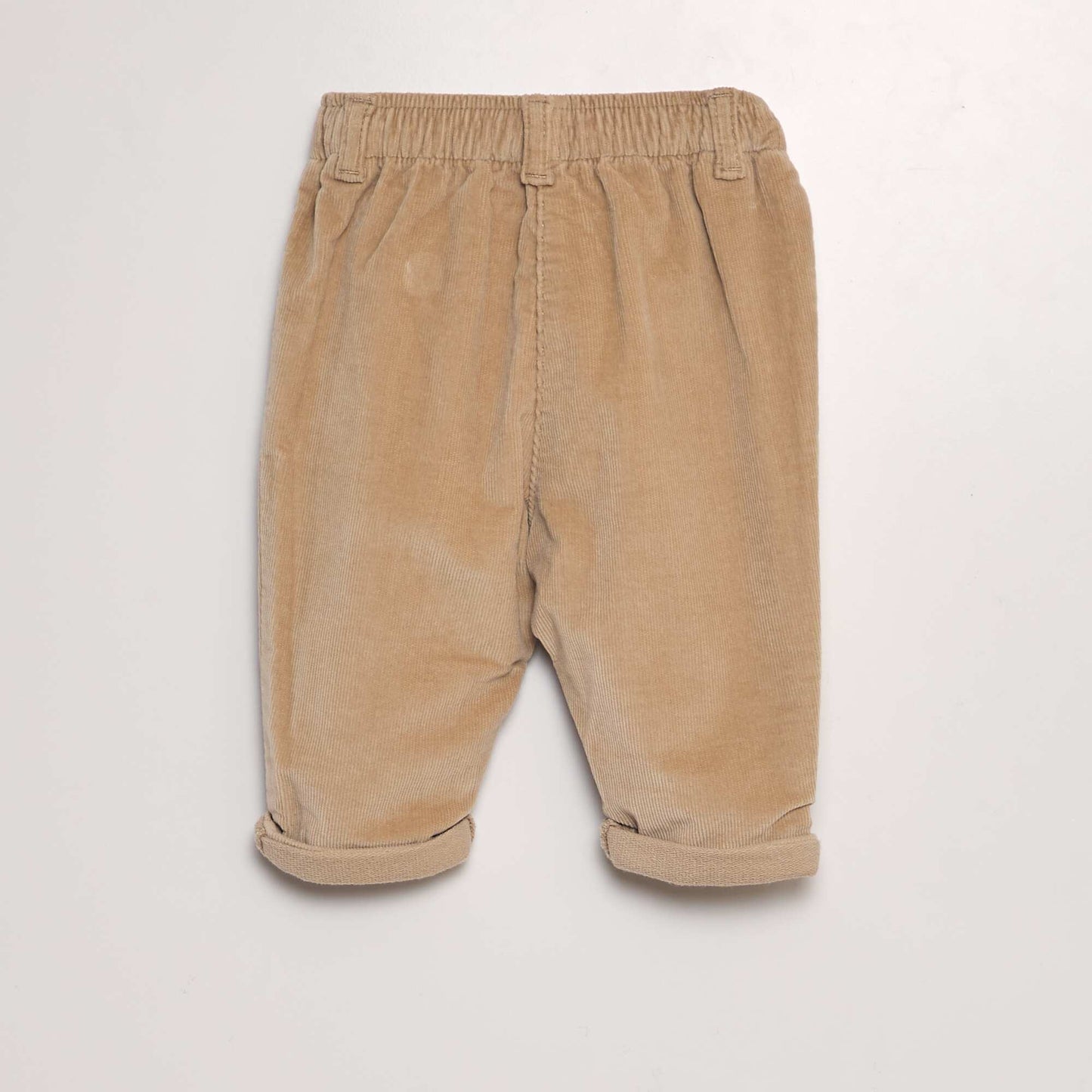 Corduroy paperbag trousers BEIGE