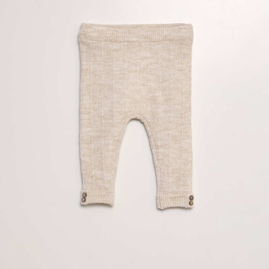 Knitted leggings BEIGE