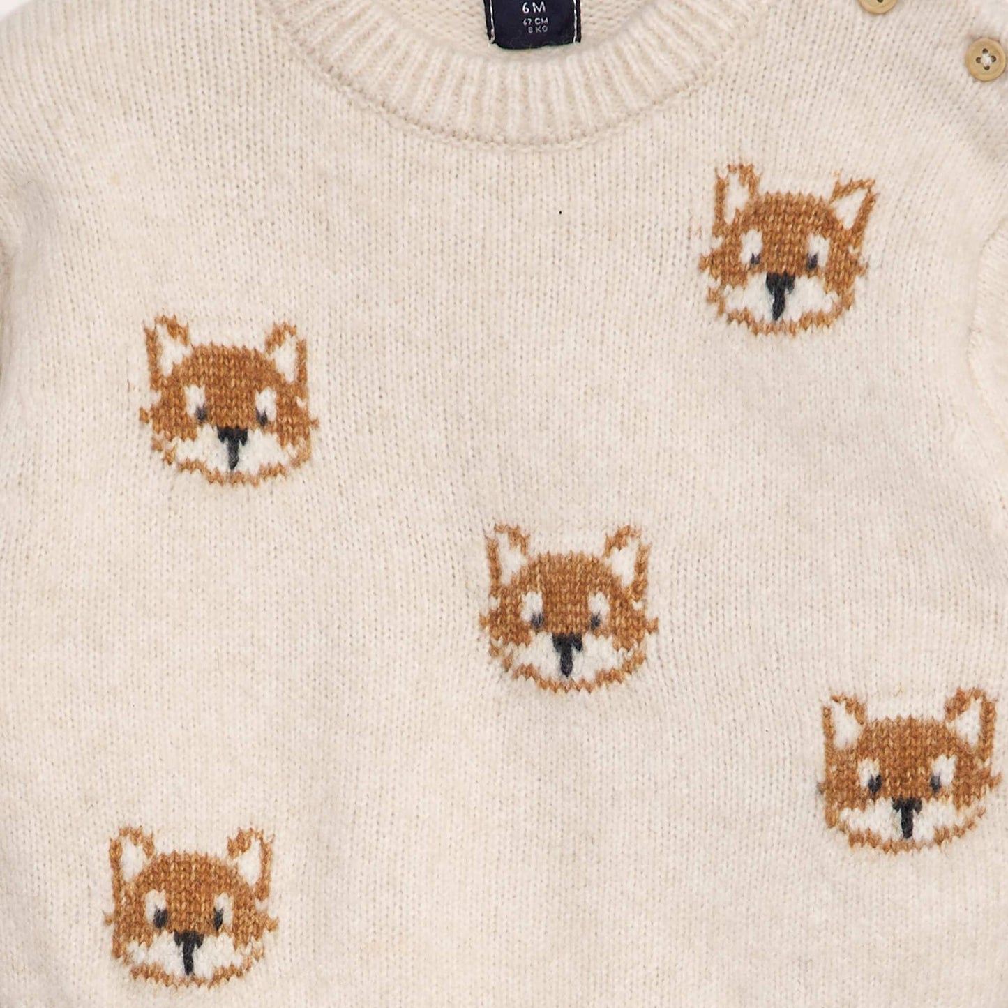 'Animals' knitted jumper BEIGE