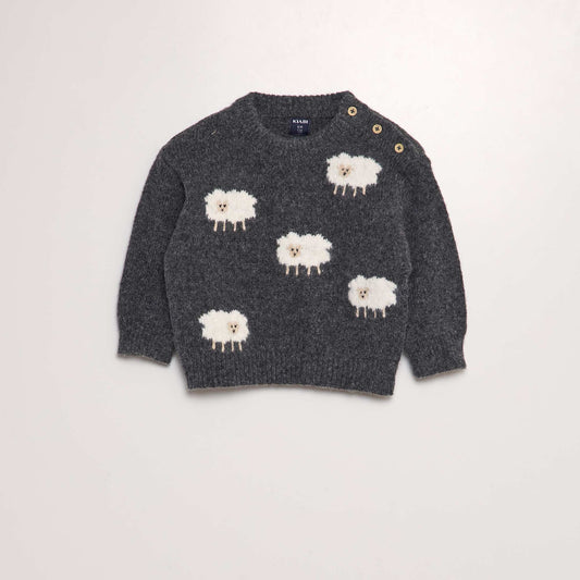 'Animals' knitted jumper GREY