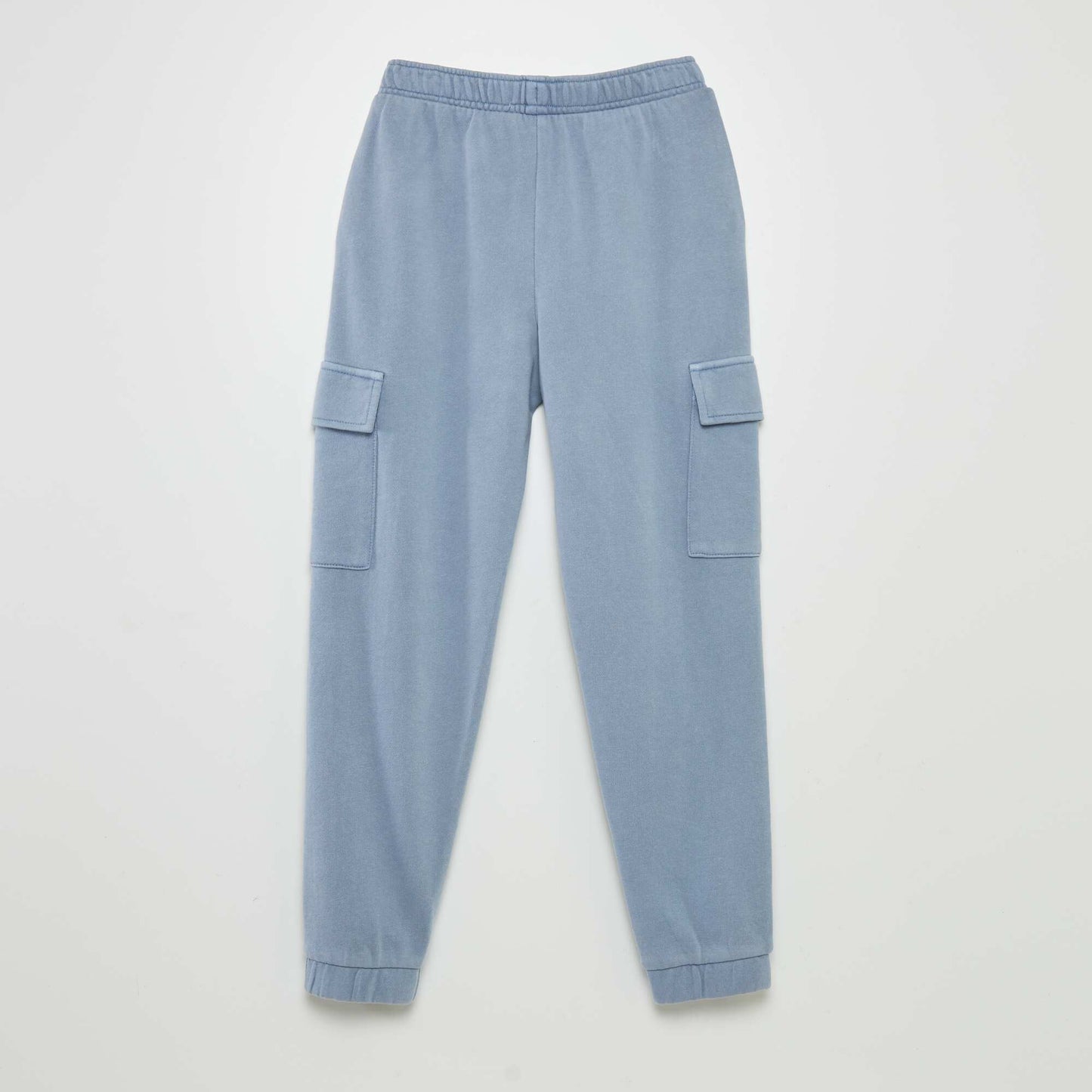 Sweatshirt fabric trousers with pockets GREY