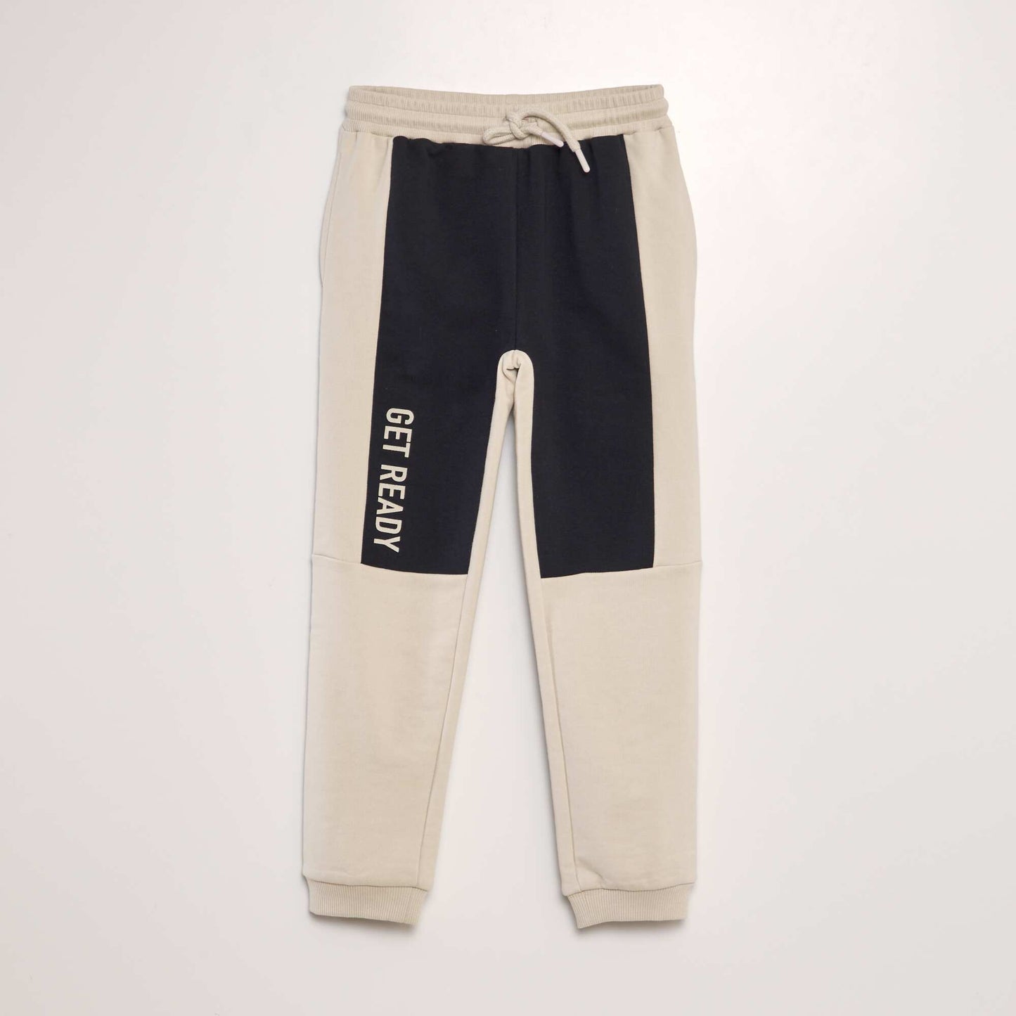 Sweatshirt fabric joggers WHITE