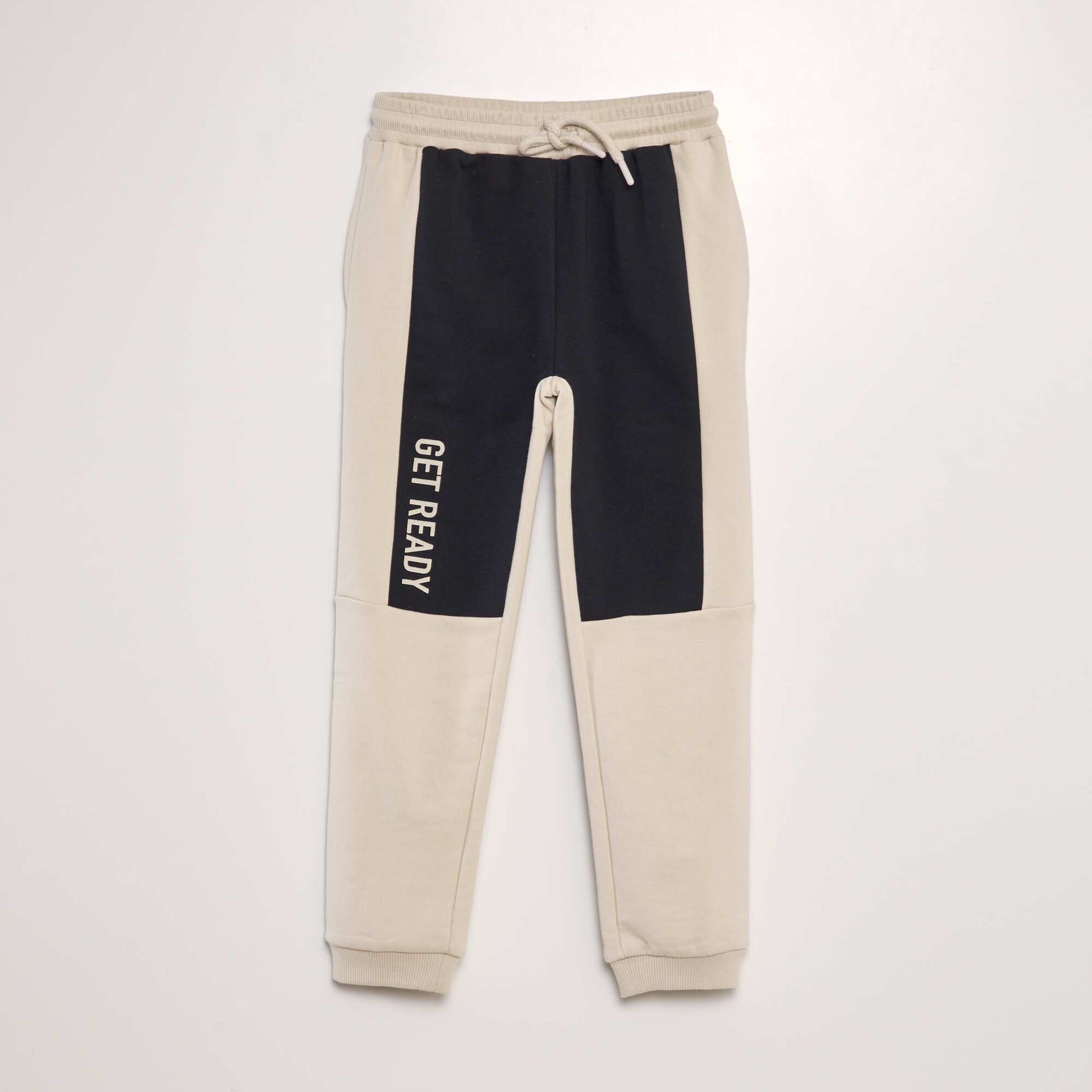 Sweatshirt fabric joggers WHITE