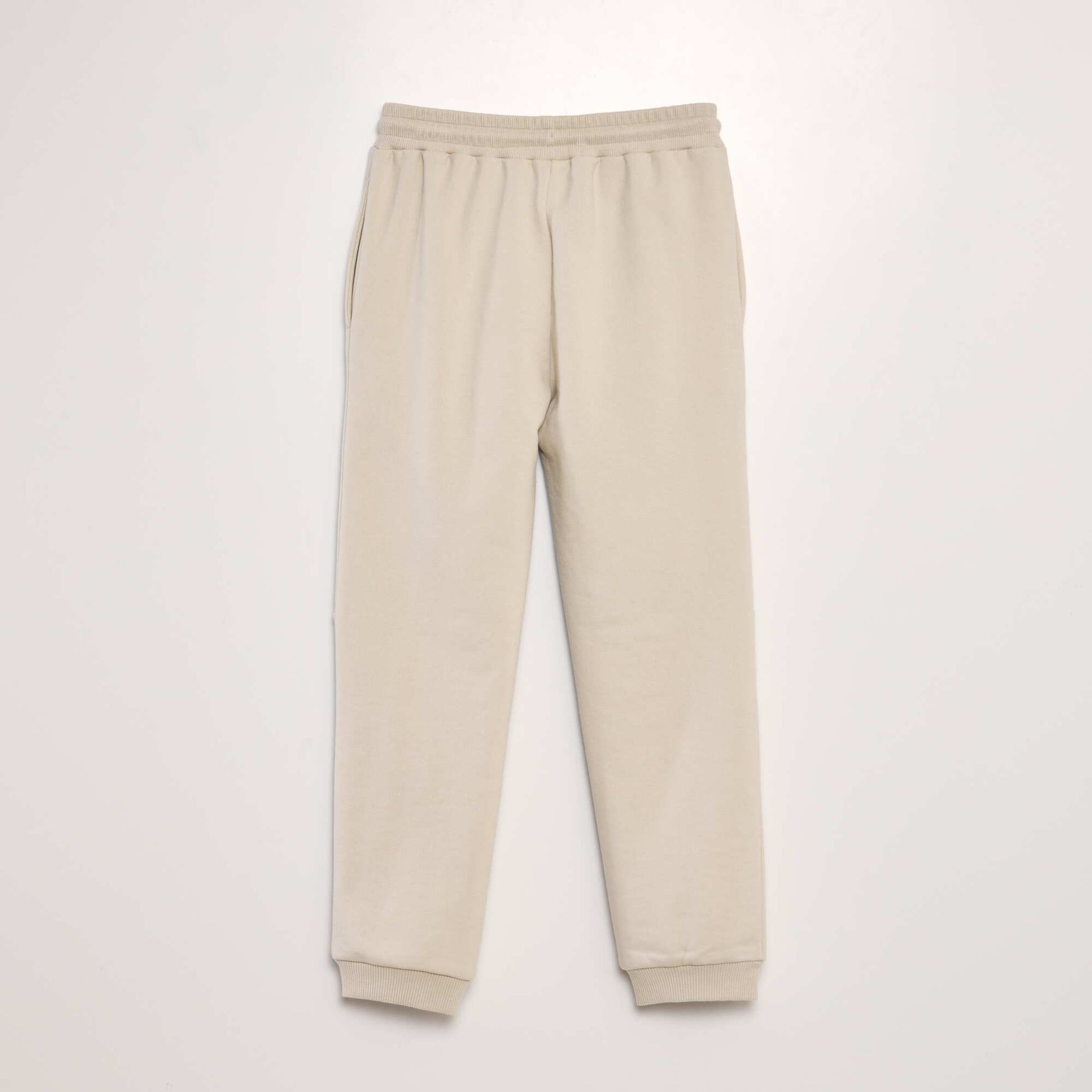 Sweatshirt fabric joggers WHITE