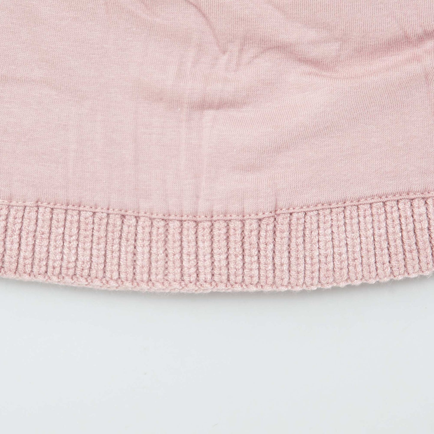 Ribbed beanie with ears PINK