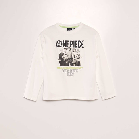 One Piece round-neck T-shirt WHITE