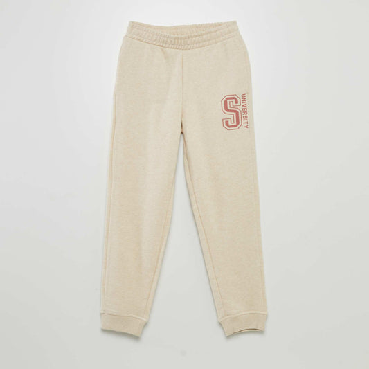 Lightweight sweatshirt fabric joggers BEIGE