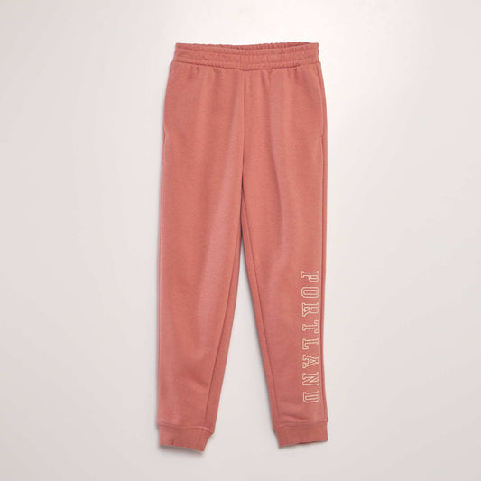 Lightweight sweatshirt fabric joggers PINK