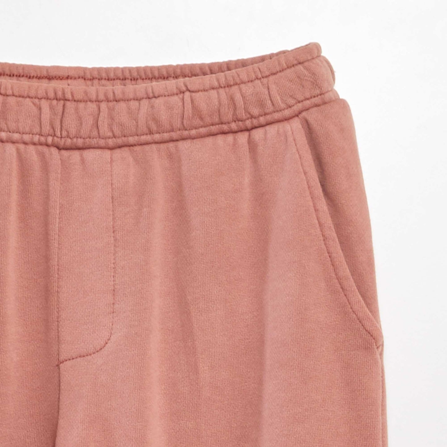 Sweatshirt fabric joggers with pockets PINK