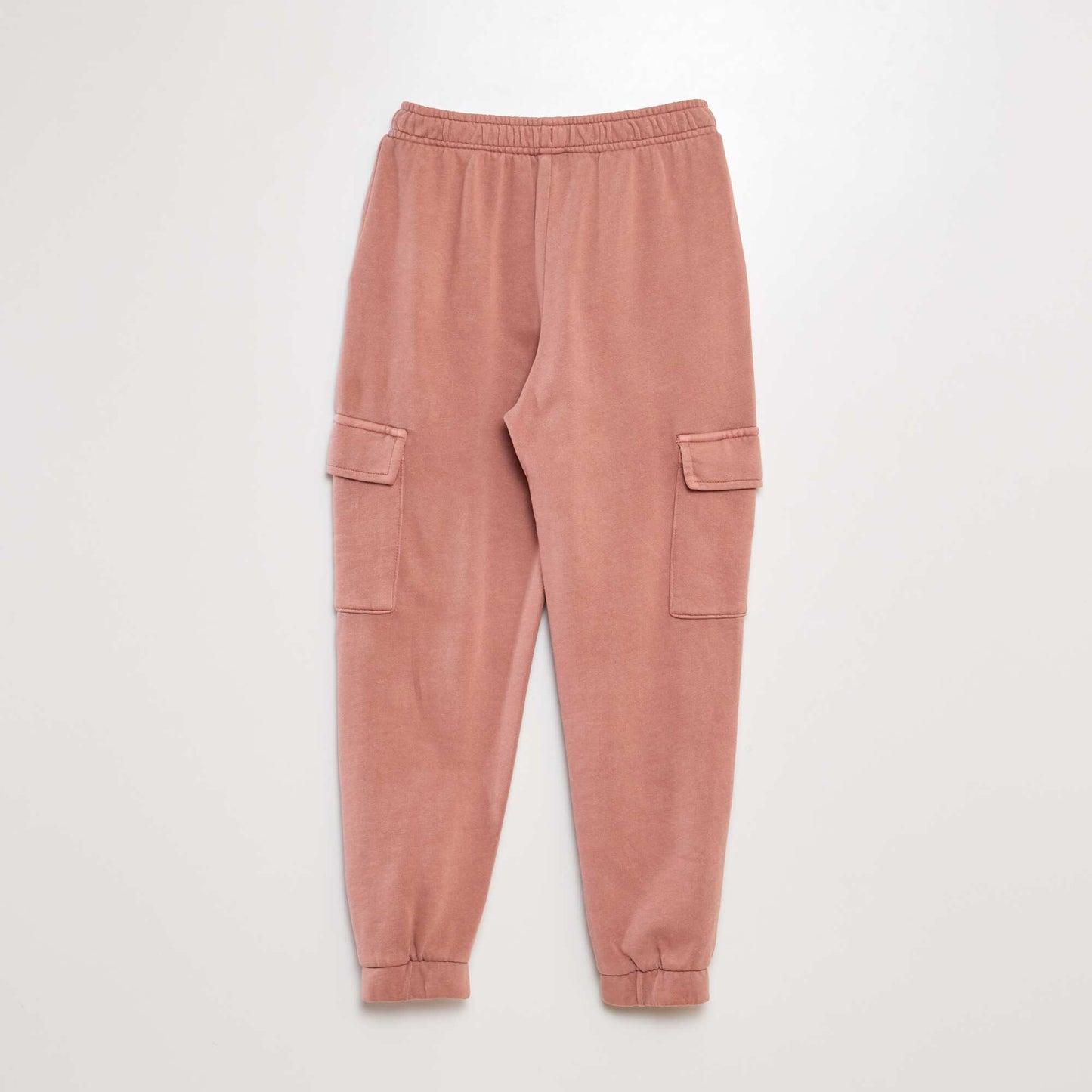 Sweatshirt fabric joggers with pockets PINK