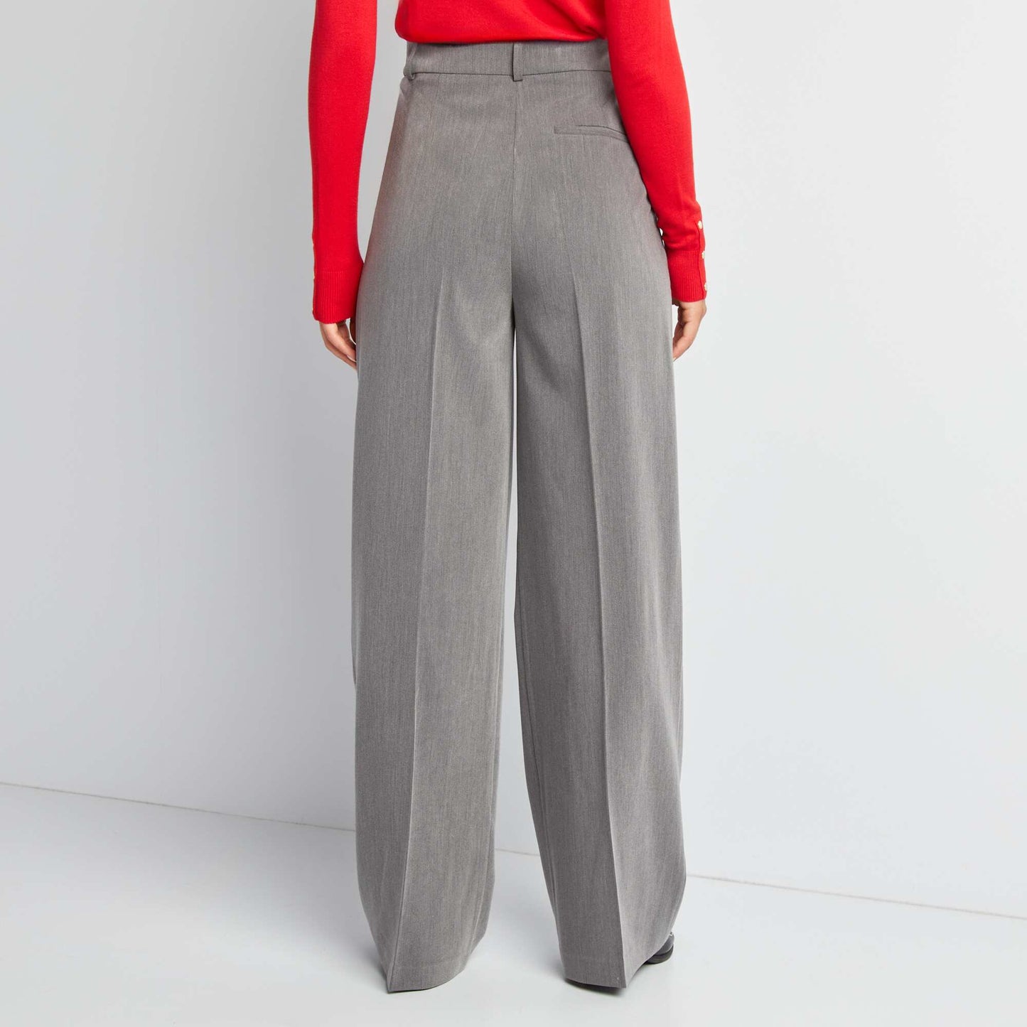 Wide-leg tailored trousers GREY