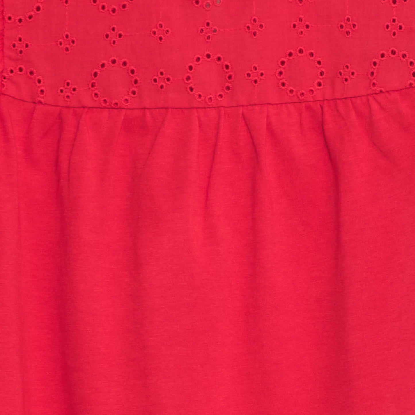 T-shirt with broderie anglaise RED