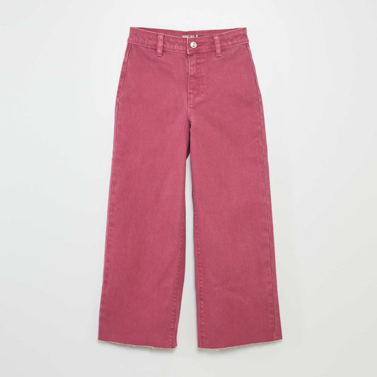 High-rise wide-leg jeans PINK