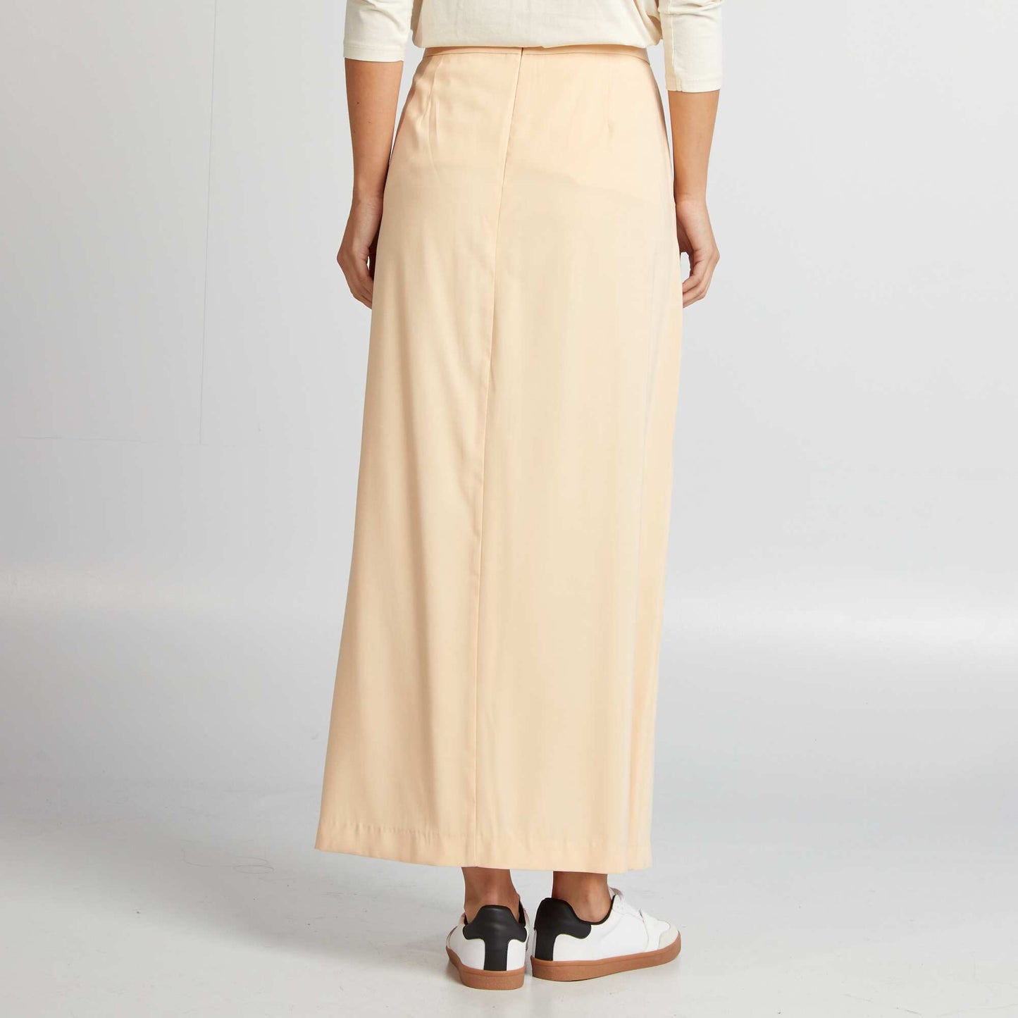 Flared midi skirt BEIGE