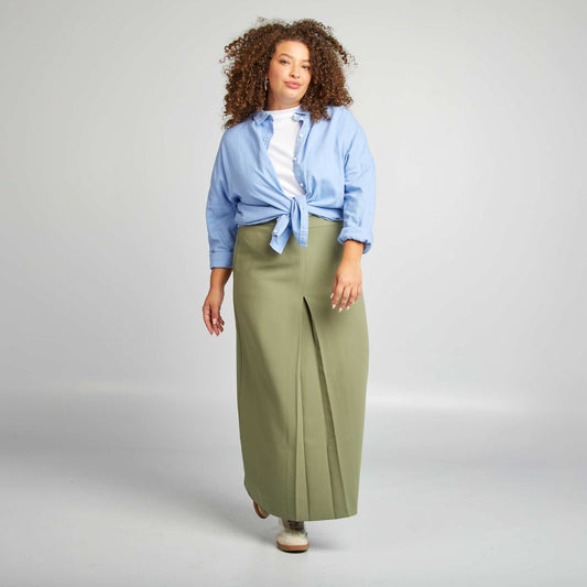 Midi skirt KHAKI