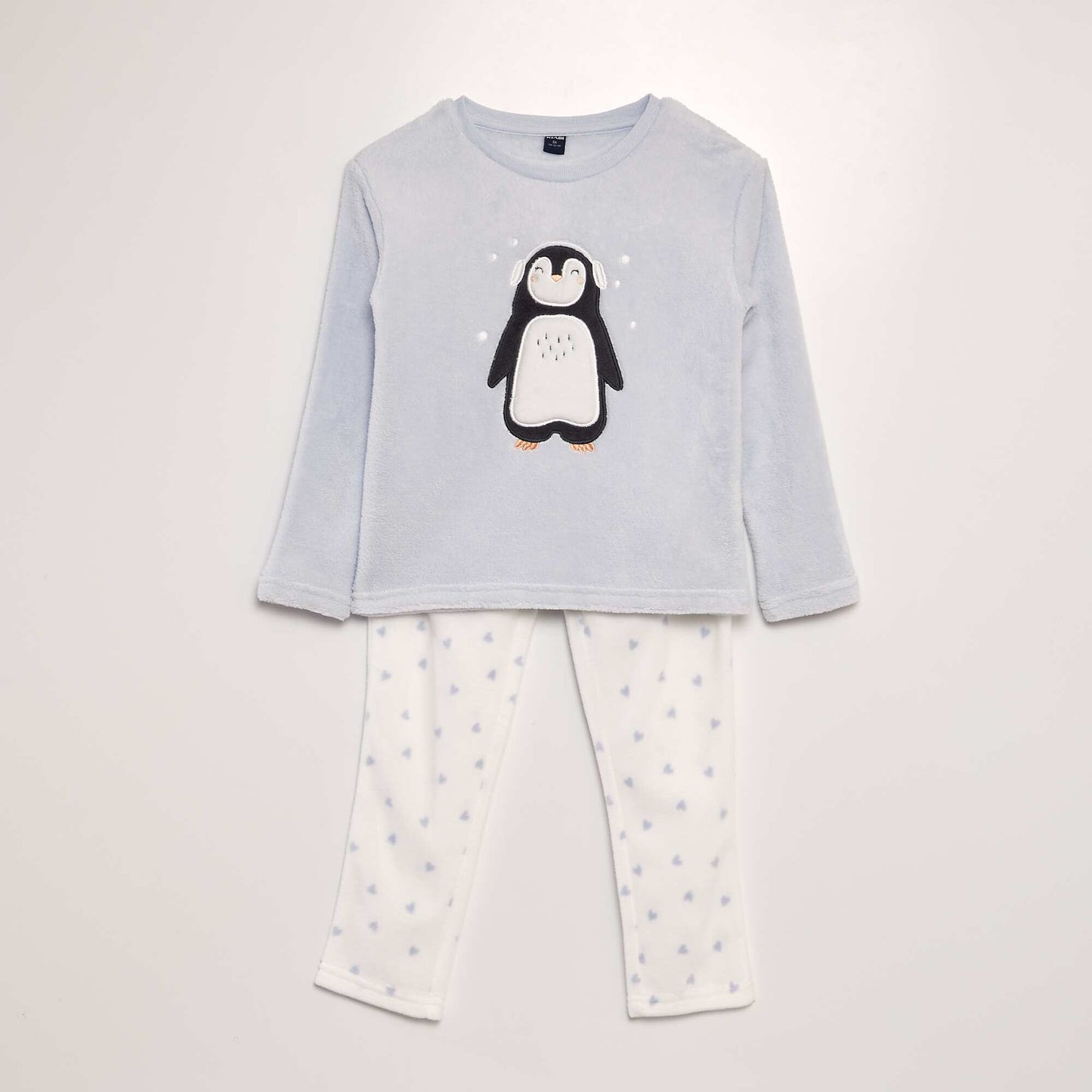 'Penguin' fleece pyjama set - 2-piece set BLUE