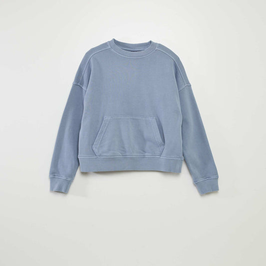 Sweatshirt with kangaroo pocket BLUE