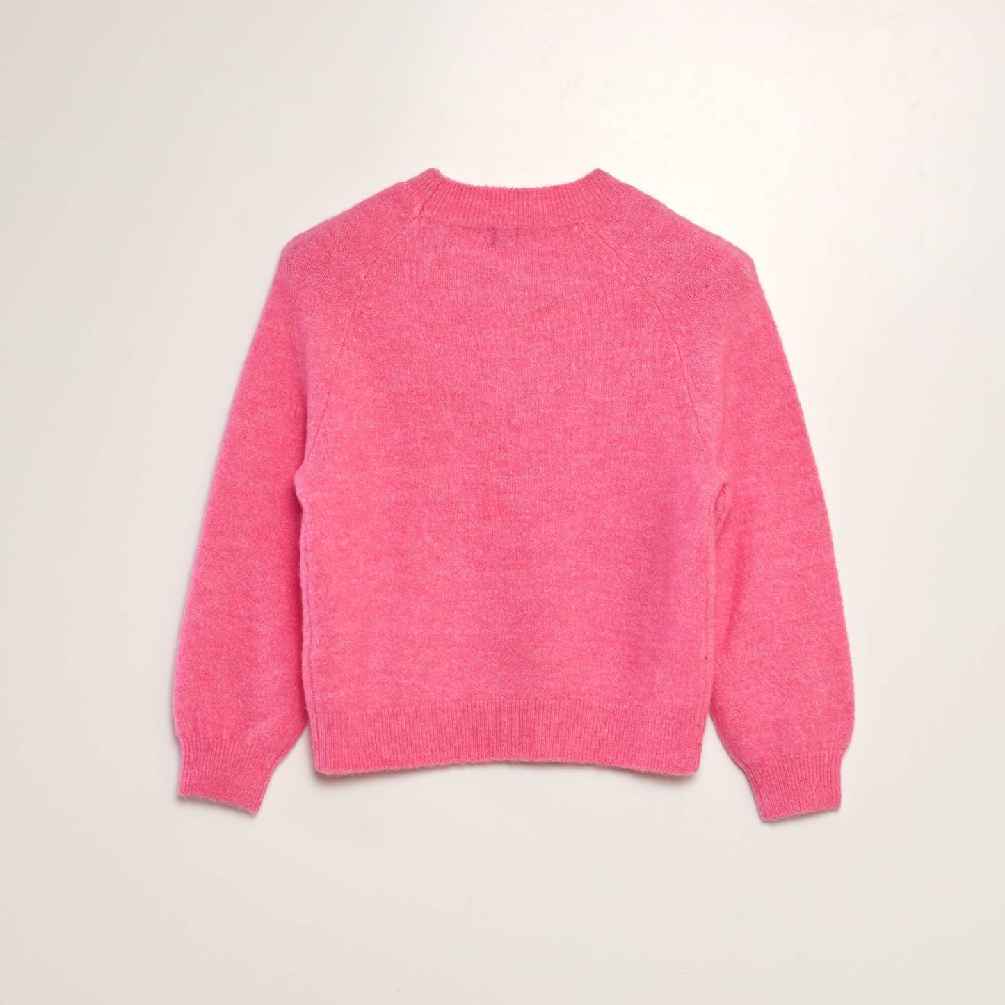 Round-neck knit jumper pink