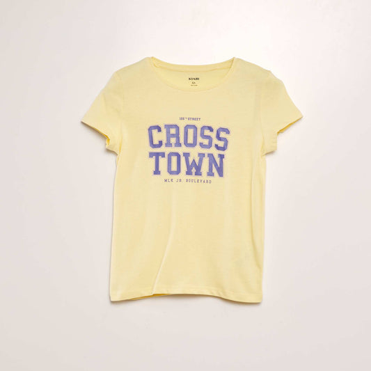 Printed short-sleeved T-shirt YELLOW