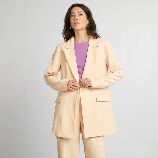 Mid-length tailored jacket BEIGE