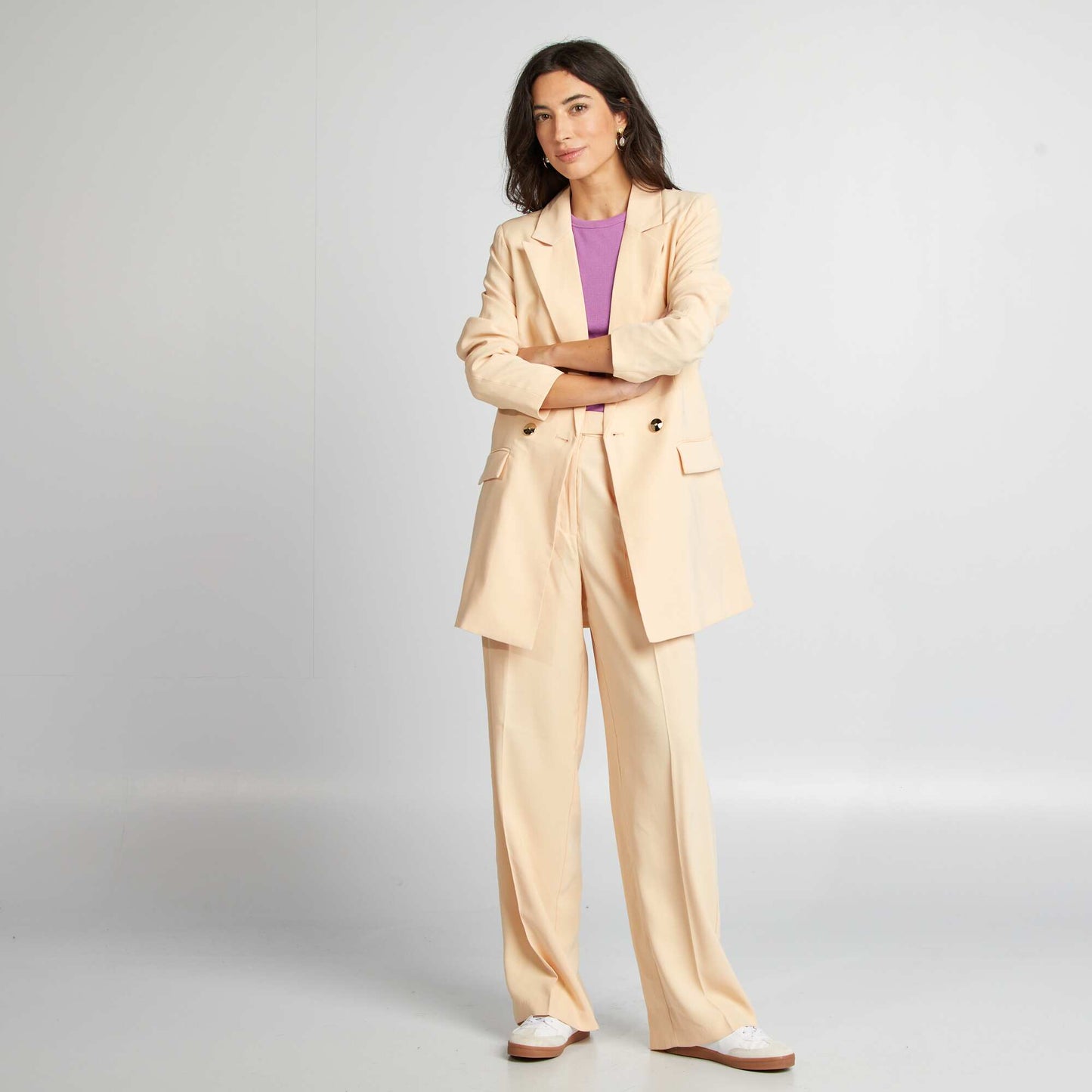 Mid-length tailored jacket BEIGE