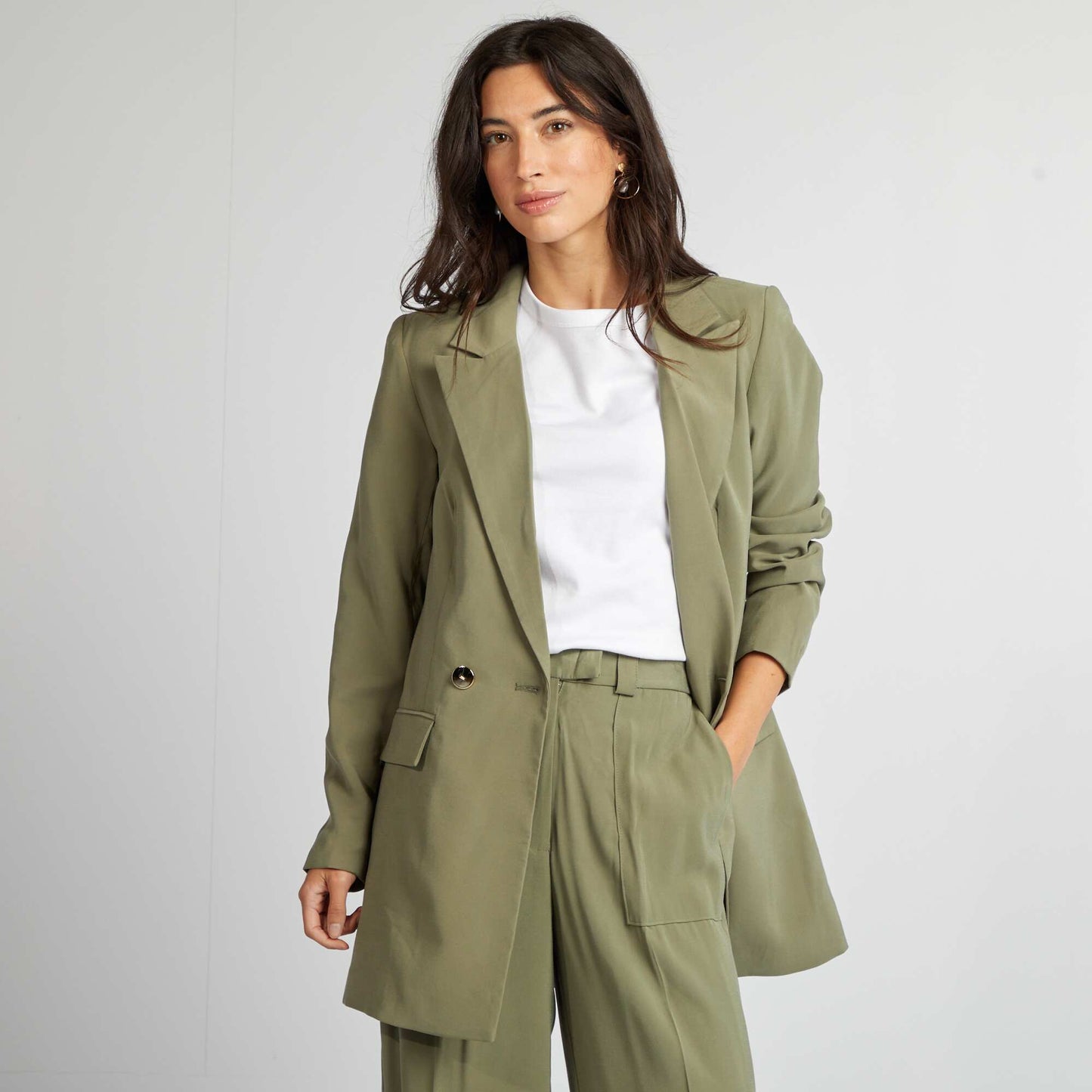 Mid-length tailored jacket GREEN