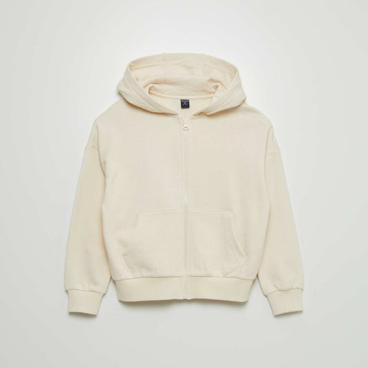 Zip-up hoodie BEIGE